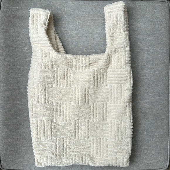 Bottega Veneta Cream Towel-Knit Shopping Bag - Picture 2 of 4
